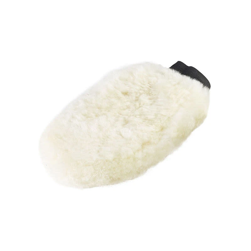 Horze Sheepskin Grooming Mitten - Off-White 1 Horze Sheepskin Grooming Mitten - Off-White