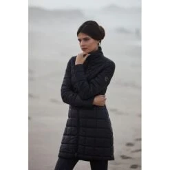 Alessandro Albanese Women's Insula Quilted Long Coat - Black -Kensington Shop 421150 800 800