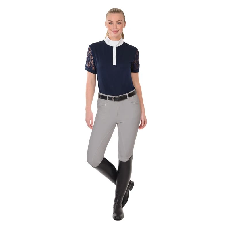 Ovation Women's Elegance Sparkle Full Seat Breeches - Grey 2 Ovation Women's Elegance Sparkle Full Seat Breeches - Grey - Image 2