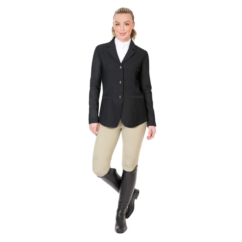 Ovation Women's Signature AirFlex 3-Button Show Coat - Black 1 Ovation Women's Signature AirFlex 3-Button Show Coat - Black