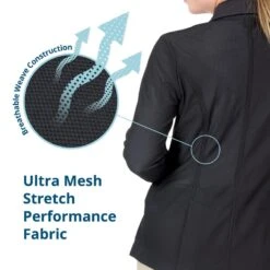 Ovation Women's Signature AirFlex 3-Button Show Coat - Navy -Kensington Shop 422763 800 800