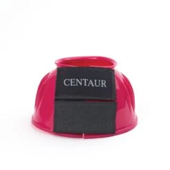 Centaur PVC Ribbed Double Hook And Loop Bell Boots - Hot Pink