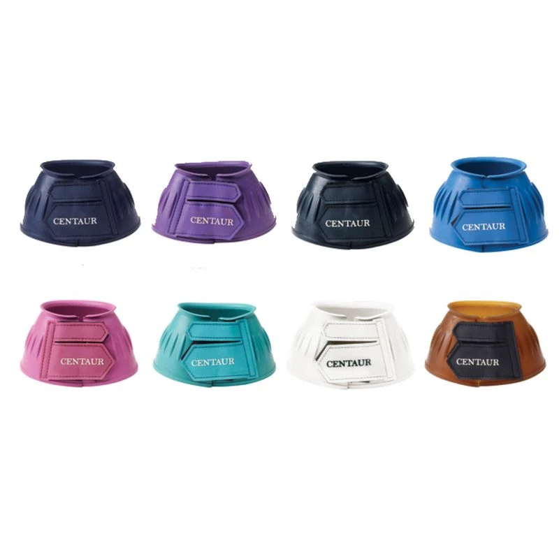 Centaur EcoPure Thick Rib Hook And Loop Bell Boots - Black 1 Centaur EcoPure Thick Rib Hook And Loop Bell Boots - Black