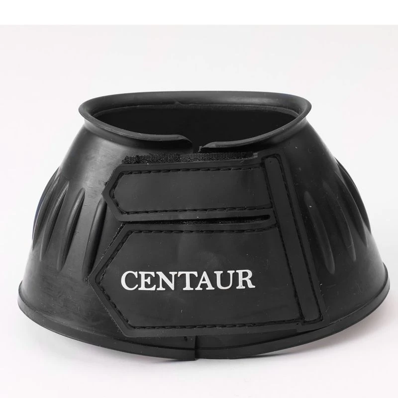 Centaur EcoPure Thick Rib Hook And Loop Bell Boots - Black 2 Centaur EcoPure Thick Rib Hook And Loop Bell Boots - Black - Image 2