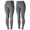 Horze Women's Radiance Silicone Full Seat Tights - Grey