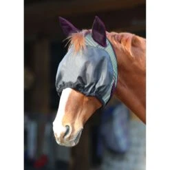 Kensington UViaitor Dartless Fly Mask W/Web Trim, Ears And Forelock Hole - Imperial Jade