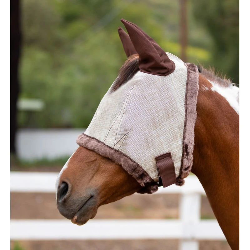 Kensington Signature Fly Mask W/Fleece,Ears And Forelock Hole - Desert Sand 1 Kensington Signature Fly Mask W/Fleece,Ears And Forelock Hole - Desert Sand