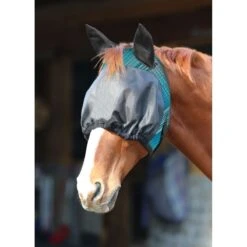 Kensington UViaitor Dartless Fly Mask W/Web Trim, Ears And Forelock Hole - Atlantis