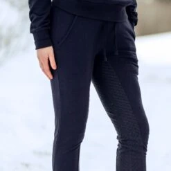 Horze Women's Elinor Cotton Stretch Riding Tights - Dark Navy -Kensington Shop 452086 800 800