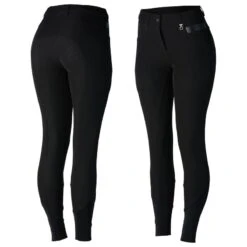 Horze Women's Sadie Silicone Full Seat Breeches - Black