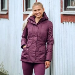 Horze Women's Jadine Winter Jacket - Eggplant Dark Purple -Kensington Shop 452975 800 800