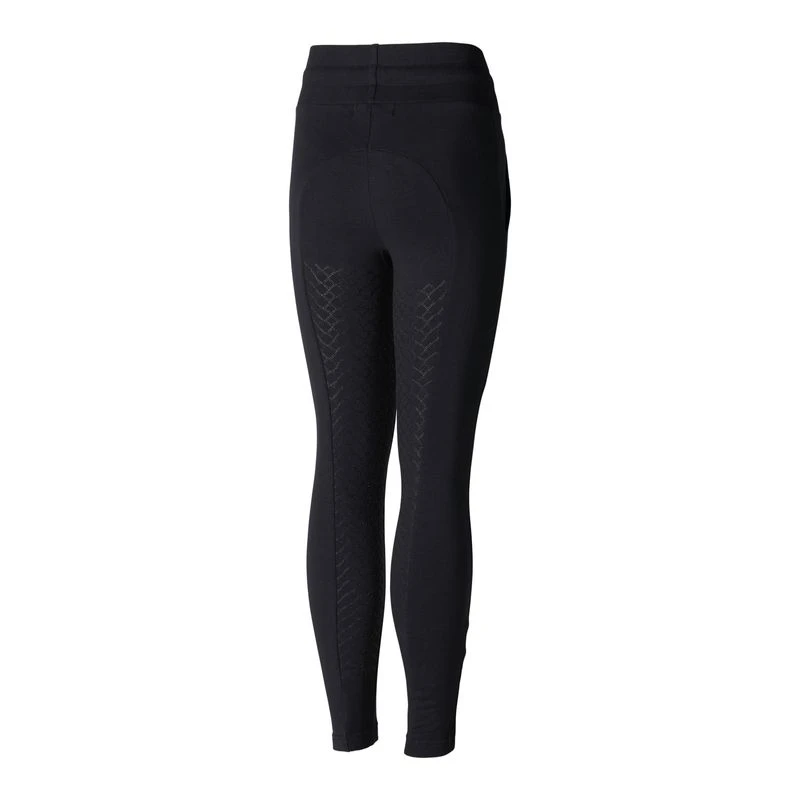 Horze Kids' Elinor Cotton Stretch Riding Tights - Dark Navy 3 Horze Kids' Elinor Cotton Stretch Riding Tights - Dark Navy - Image 3