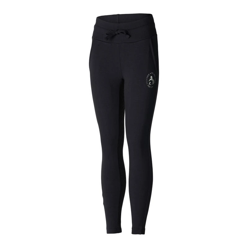 Horze Kids' Elinor Cotton Stretch Riding Tights - Dark Navy 4 Horze Kids' Elinor Cotton Stretch Riding Tights - Dark Navy - Image 4