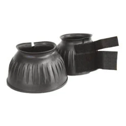 Horze Ribbed Bell Boots - Black