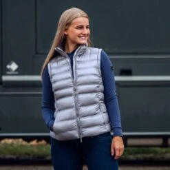 Horze Women's Reflective Padded Vest - Reflective Silver -Kensington Shop 475200 800 800