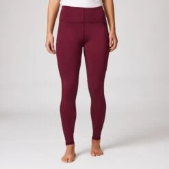 Horze Women's Roselina Full Seat Tights W/Crystal Details - Poppy Red -Kensington Shop 476128 800 800