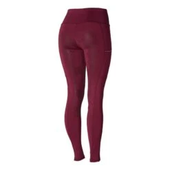 Horze Women's Roselina Full Seat Tights W/Crystal Details - Poppy Red -Kensington Shop 476129 800 800