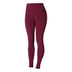 Horze Women's Roselina Full Seat Tights W/Crystal Details - Poppy Red -Kensington Shop 476130 800 800