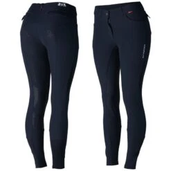 B Vertigo Women's Marla MidRise Silicone Full Seat Breeches - Dark Navy