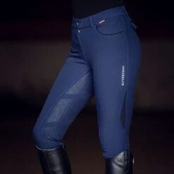 B Vertigo Women's Marla MidRise Silicone Full Seat Breeches - Dark Navy -Kensington Shop 476800 800 800