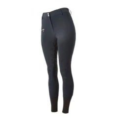 Horze Women's High Waist Bit Print Silicone Full Seat Breeches - Dark Blue -Kensington Shop 477470 800 800