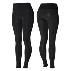 Horze Women's Roselina Full Seat Tights W/Crystal Details - Black