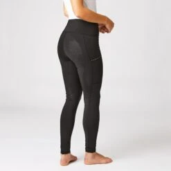 Horze Women's Roselina Full Seat Tights W/Crystal Details - Black -Kensington Shop 477534 800 800