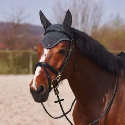 Horze Cooling Ear Net - Dark Grey -Kensington Shop 479906 800 800