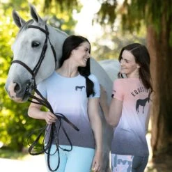 Irideon Women's Dip Dye Equestrian Swing Tee - Radiant Peach -Kensington Shop 481948 800 800