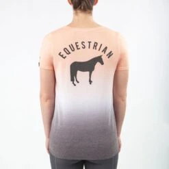 Irideon Women's Dip Dye Equestrian Swing Tee - Radiant Peach -Kensington Shop 481949 800 800