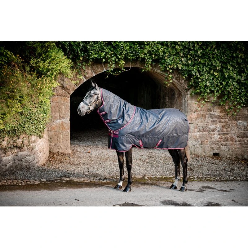 Amigo Hero Ripstop Plus Turnout 0g - Navy HW Print/Burgandy/White 1 Amigo Hero Ripstop Plus Turnout 0g - Navy HW Print/Burgandy/White