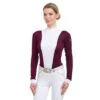 Cavalliera Women's Queen Long Sleeve Show Shirt - Aubergine