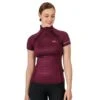 Horseware Women's Aveen Half Zip Short Sleeve Tech Top - Beetroot