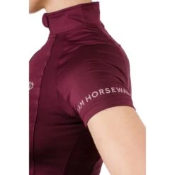 Horseware Women's Aveen Half Zip Short Sleeve Tech Top - Beetroot -Kensington Shop 496797 800 800