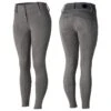 Horze Women's Rhea Full Seat Thermo Breeches W/Back Pockets - Charcoal Grey