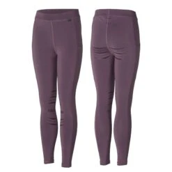 Horze Kids' Full Seat Tights W/Silicone Grip - Montana Grape Purple