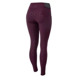 Horze Women's Winter Tights W/Black Glitter - Dark Red -Kensington Shop 498797 800 800