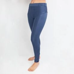 Irideon Women's Thermasoft Knee Patch Breeches - Denim Heather