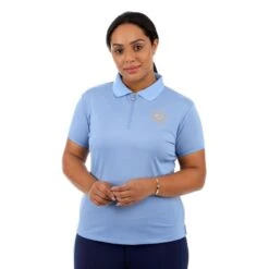 Shires Aubrion Women's Parsons Tech Polo - Sky Blue -Kensington Shop 514280 800 800
