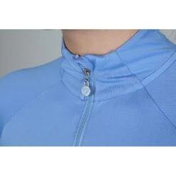 Shires Aubrion Women's Highgate Short Sleeve 1/4 Zip Shirt - Sky Blue -Kensington Shop 514322 800 800