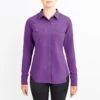 Irideon Women's Aspen Long Sleeve Trail Shirt - Purple Hibiscus