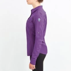 Irideon Women's Aspen Long Sleeve Trail Shirt - Purple Hibiscus -Kensington Shop 515611 800 800