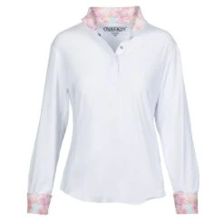 Ovation Women's Jorden Full Snap Show Shirt - White/Tropical Palms