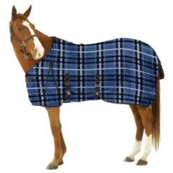 Pessoa Fly Sheet W/Belly Cover - Blue Plaid