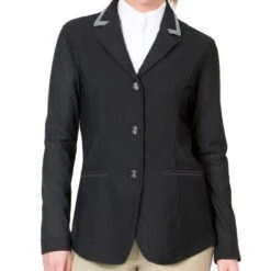Ovation Women's Signature AirFlex Coat W/Contrast Collar - Black/Grey