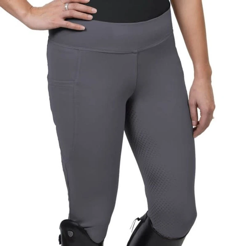 Ovation Women's Signature Full Seat Flexion Tights - Storm Grey 1 Ovation Women's Signature Full Seat Flexion Tights - Storm Grey