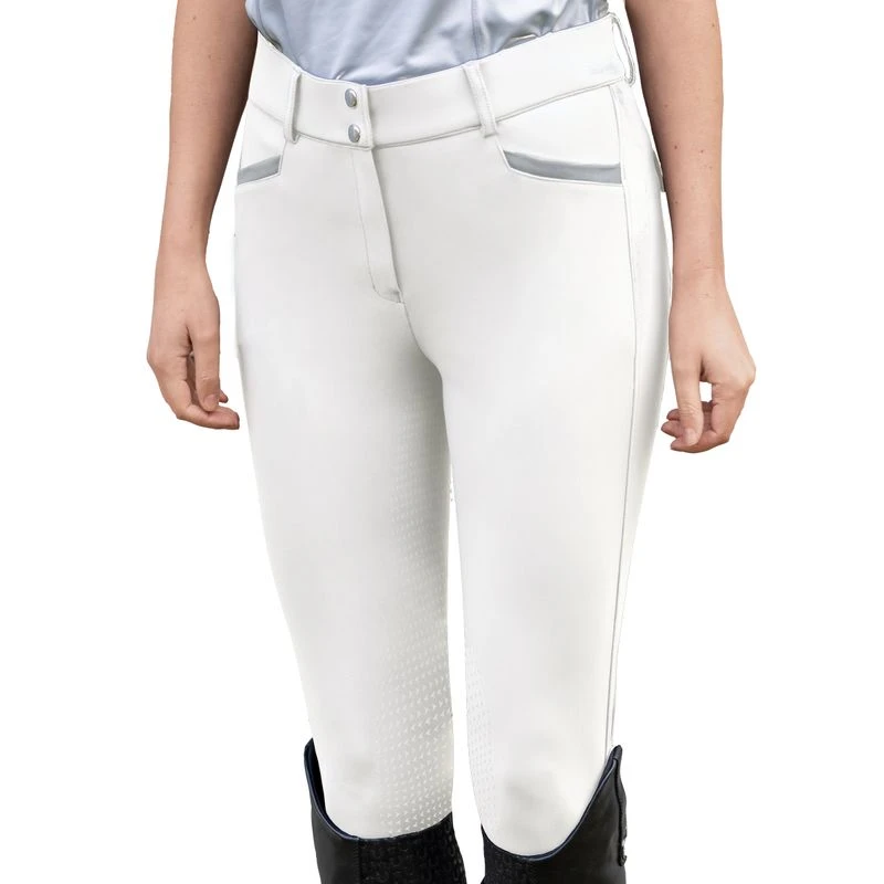 Ovation Women's Elegance Dynamic Full Seat Breeches - White 1 Ovation Women's Elegance Dynamic Full Seat Breeches - White