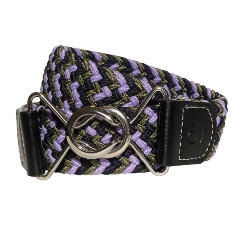Ovation Signature Braided Stretch Belt - Black/Lavender/Grey 1 Ovation Signature Braided Stretch Belt - Black/Lavender/Grey