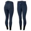 Horze Women's Melody High Waist Micro Silicone Full Seat Breeches - Dark Dark Blue