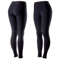 Horze Women's Madison Silicone Grip Knee Patch Tights - Dark Navy